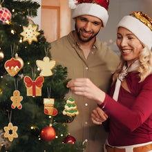 Charger l&#39;image dans la galerie, Décorations de Noël Peinture par Numéros - Kit Étoile Sapin Cadeau Pain d’épices