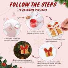 Charger l&#39;image dans la galerie, Décorations de Noël Peinture par Numéros - Kit Étoile Sapin Cadeau Pain d’épices