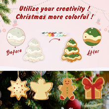 Charger l&#39;image dans la galerie, Décorations de Noël Peinture par Numéros - Kit Étoile Sapin Cadeau Pain d’épices