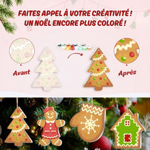 Charger l'image dans la galerie, Décorations de Noël Peinture par Numéros - Kit Friandises en Pain d'Épices &amp; Flocons