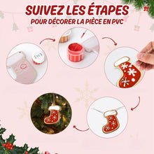 Charger l'image dans la galerie, Décorations de Noël Peinture par Numéros - Kit Bonhomme de Neige &amp; Joie en Pain d'Épices
