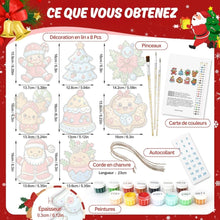 Charger l'image dans la galerie, Décorations de Noël Peinture par Numéros - Kit Parade de Biscuits du Père Noël