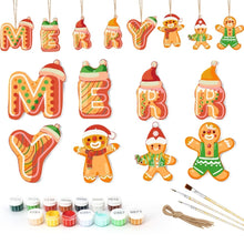 Charger l'image dans la galerie, Décorations de Noël Peinture par Numéros - Kit Rêves en Pain d'Épices
