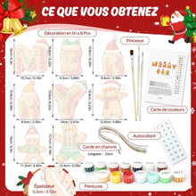 Charger l'image dans la galerie, Décorations de Noël Peinture par Numéros - Kit Rêves en Pain d'Épices