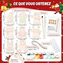 Charger l'image dans la galerie, Décorations de Noël Peinture par Numéros - Kit Amis en Pain d'Épices