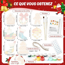 Charger l'image dans la galerie, Décorations de Noël Peinture par Numéros - Kit Cheminée Douillette