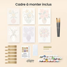 Charger l&#39;image dans la galerie, Mini Peinture par numéros 15x20cm (6 pièces) - Vases Floraux