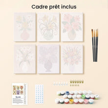 Charger l&#39;image dans la galerie, Mini Peinture par numéros 15x20cm (6 pièces) - Vases Floraux