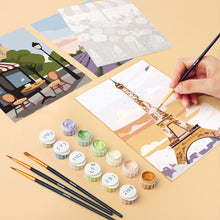 Charger l&#39;image dans la galerie, Mini Peinture par numéros 15x20cm (6 pièces) - France Romantique