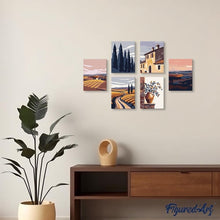 Charger l'image dans la galerie, Mini Peinture par numéros 15x20cm (6 pièces) - Toscane Classique