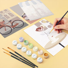 Charger l'image dans la galerie, Mini Peinture par numéros 15x20cm (6 pièces) - Romance Café