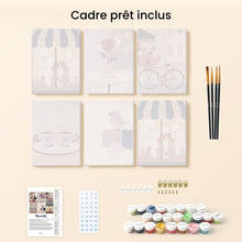 Charger l&#39;image dans la galerie, Mini Peinture par numéros 15x20cm (6 pièces) - Romance Café