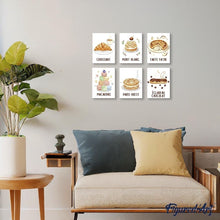 Charger l&#39;image dans la galerie, Mini Peinture par numéros 15x20cm (6 pièces) - Pâtisseries Françaises