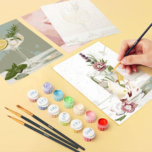 Charger l&#39;image dans la galerie, Mini Peinture par numéros 15x20cm (6 pièces) - Élixir Botanique