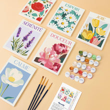 Charger l'image dans la galerie, Mini Peinture par numéros 15x20cm (6 pièces) - Fleurs de Bonheur