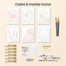 Charger l'image dans la galerie, Mini Peinture par numéros 15x20cm (6 pièces) - Fleurs de Bonheur