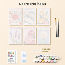 Charger l'image dans la galerie, Mini Peinture par numéros 15x20cm (6 pièces) - Fleurs de Bonheur