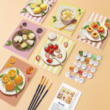 Charger l'image dans la galerie, Mini Peinture par numéros 15x20cm (6 pièces) - Gourmandises d'Été