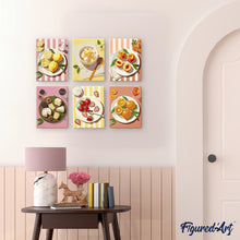 Charger l'image dans la galerie, Mini Peinture par numéros 15x20cm (6 pièces) - Gourmandises d'Été