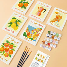 Charger l'image dans la galerie, Mini Peinture par numéros 15x20cm (6 pièces) - Soleil d'Italie