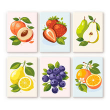 Charger l'image dans la galerie, Mini Peinture par numéros 15x20cm (6 pièces) - Fruits du Jardin Figured'Art