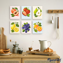 Charger l'image dans la galerie, Mini Peinture par numéros 15x20cm (6 pièces) - Fruits du Jardin