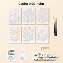 Charger l'image dans la galerie, Mini Peinture par numéros 15x20cm (6 pièces) - Fleurs Modernes
