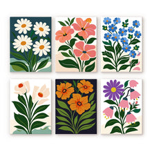 Charger l'image dans la galerie, Mini Peinture par numéros 15x20cm (6 pièces) - Fleurs Graphiques Figured'Art