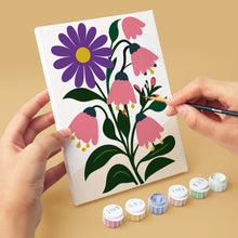 Charger l'image dans la galerie, Mini Peinture par numéros 15x20cm (6 pièces) - Fleurs Graphiques