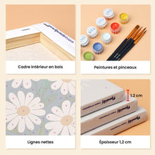 Charger l'image dans la galerie, Mini Peinture par numéros 15x20cm (6 pièces) - Fleurs Graphiques
