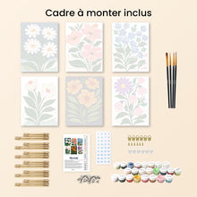 Charger l'image dans la galerie, Mini Peinture par numéros 15x20cm (6 pièces) - Fleurs Graphiques