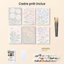 Charger l'image dans la galerie, Mini Peinture par numéros 15x20cm (6 pièces) - Fleurs Graphiques