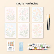 Charger l'image dans la galerie, Mini Peinture par numéros 15x20cm (6 pièces) - Fleurs Printanières