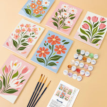 Charger l'image dans la galerie, Mini Peinture par numéros 15x20cm (6 pièces) - Fleurs Champêtres