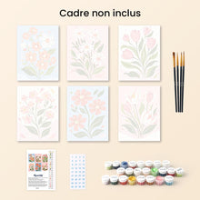 Charger l'image dans la galerie, Mini Peinture par numéros 15x20cm (6 pièces) - Fleurs Champêtres