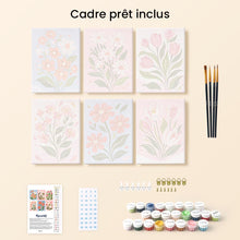 Charger l'image dans la galerie, Mini Peinture par numéros 15x20cm (6 pièces) - Fleurs Champêtres