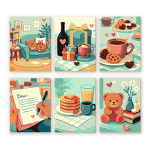 Charger l'image dans la galerie, Mini Peinture par numéros 15x20cm (6 pièces) - Cocooning Amoureux Figured'Art