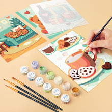 Charger l'image dans la galerie, Mini Peinture par numéros 15x20cm (6 pièces) - Cocooning Amoureux