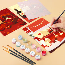 Charger l'image dans la galerie, Mini Peinture par numéros 15x20cm (6 pièces) - Romance et Amour