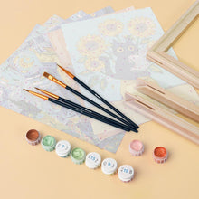 Charger l'image dans la galerie, Mini Peinture par numéros 15x20cm (6 pièces) - Chat Style Van Gogh