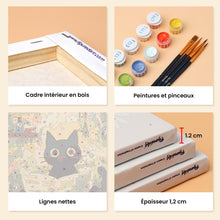Charger l'image dans la galerie, Mini Peinture par numéros 15x20cm (6 pièces) - Chat Style Claude Monet