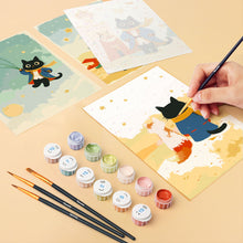 Charger l'image dans la galerie, Mini Peinture par numéros 15x20cm (6 pièces) - Petit Chat