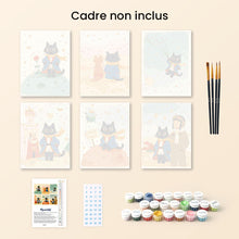 Charger l'image dans la galerie, Mini Peinture par numéros 15x20cm (6 pièces) - Petit Chat