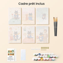 Charger l'image dans la galerie, Mini Peinture par numéros 15x20cm (6 pièces) - Petit Chat