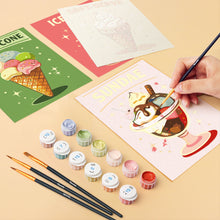 Charger l'image dans la galerie, Mini Peinture par numéros 15x20cm (6 pièces) - Glaces Vintage