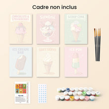 Charger l'image dans la galerie, Mini Peinture par numéros 15x20cm (6 pièces) - Glaces Vintage