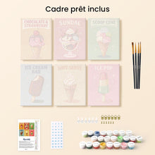 Charger l'image dans la galerie, Mini Peinture par numéros 15x20cm (6 pièces) - Glaces Vintage