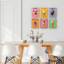 Charger l'image dans la galerie, Mini Peinture par numéros 15x20cm (6 pièces) - Glaces Rétro