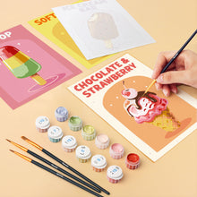 Charger l'image dans la galerie, Mini Peinture par numéros 15x20cm (6 pièces) - Glaces Rétro