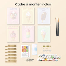 Charger l'image dans la galerie, Mini Peinture par numéros 15x20cm (6 pièces) - Glaces Rétro